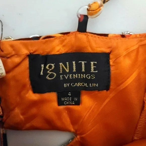 Ignite Evenings by Carol Lin beaded gown size 4 Prom